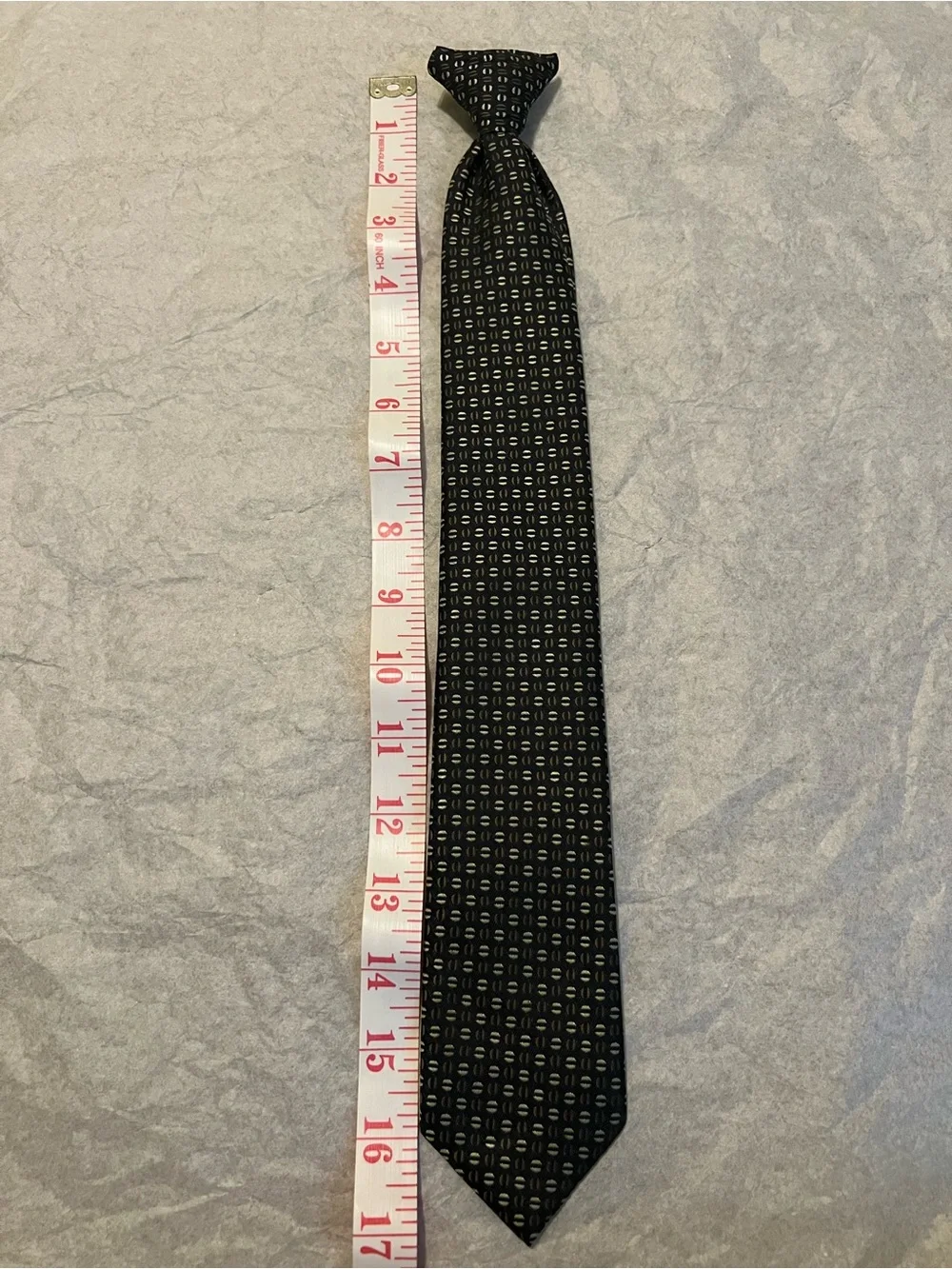 Boys Black Geometric Pattern Tie